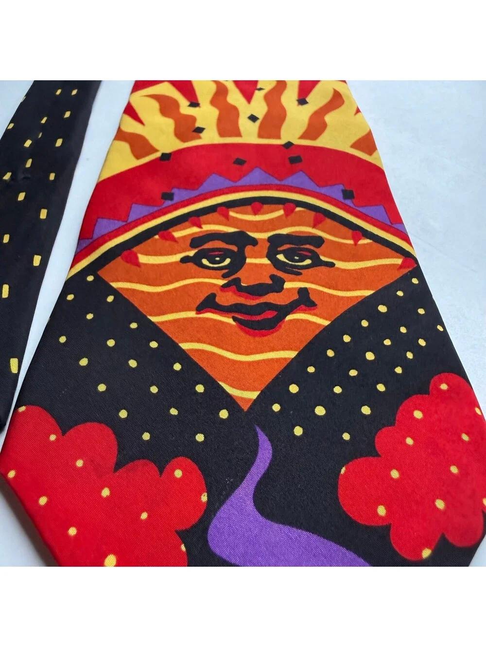 Vintage 1991 The Beatles Good Day Sunshine Silk Tie Made USA Psychedelic